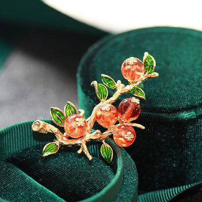 Persimmon Brooch