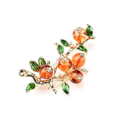 Persimmon Brooch