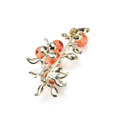 Persimmon Brooch