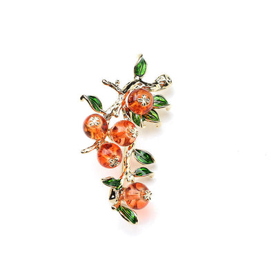 Persimmon Brooch