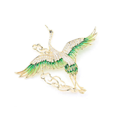 Lucky Cloud Crane Brooch