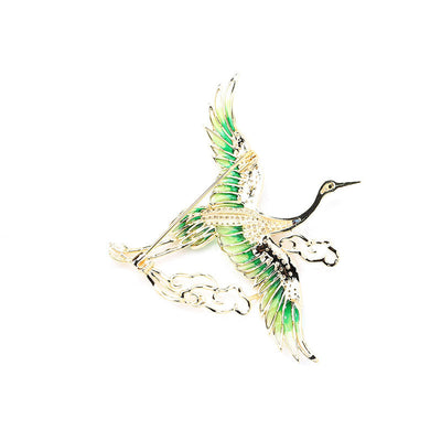 Lucky Cloud Crane Brooch