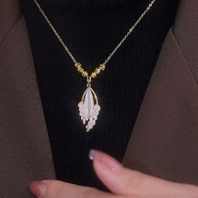 Wheat Ear Natural Cat's Eye Necklace