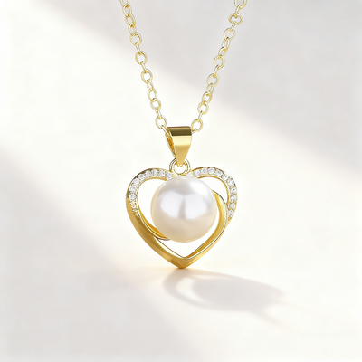 Heart Pearl Necklace