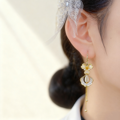 Ginkgo Blossom Tassel Earrings