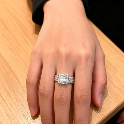 925 silver diamond ring