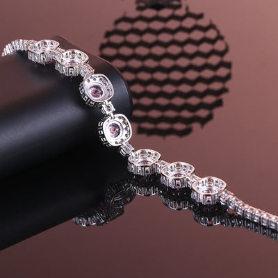 Exquisite natural pink diamond bracelet