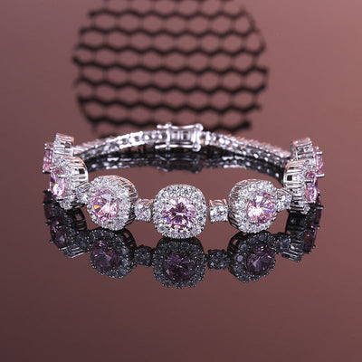 Exquisite natural pink diamond bracelet
