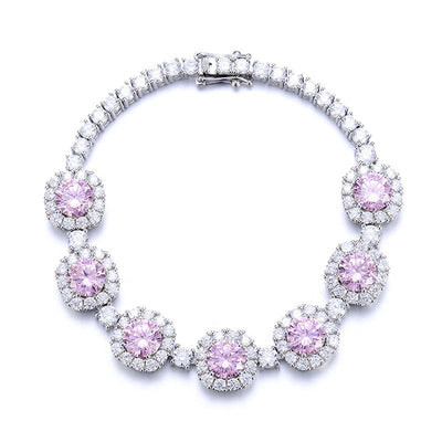 Exquisite natural pink diamond bracelet