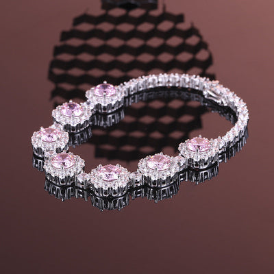 Exquisite natural pink diamond bracelet