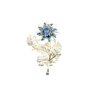 Three-color sunflower brooch