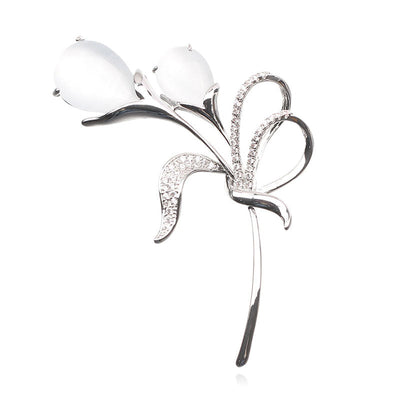 Bouquet natural opal brooch