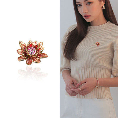 Translucent Lotus Brooch