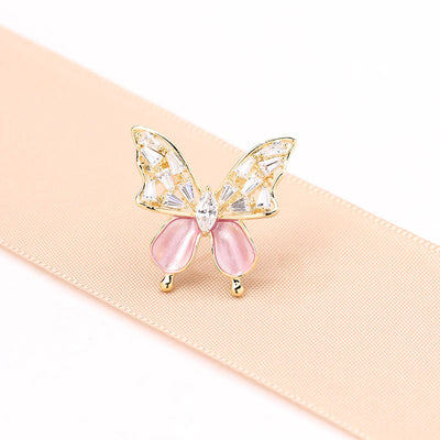 Diamond butterfly brooch