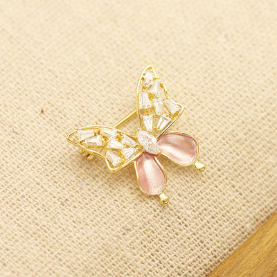 Diamond butterfly brooch
