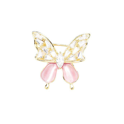 Diamond butterfly brooch