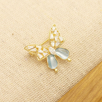 Diamond butterfly brooch