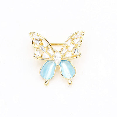 Diamond butterfly brooch