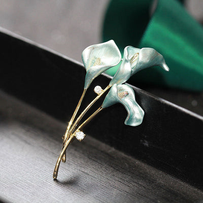 Calla Lily Flower Brooch