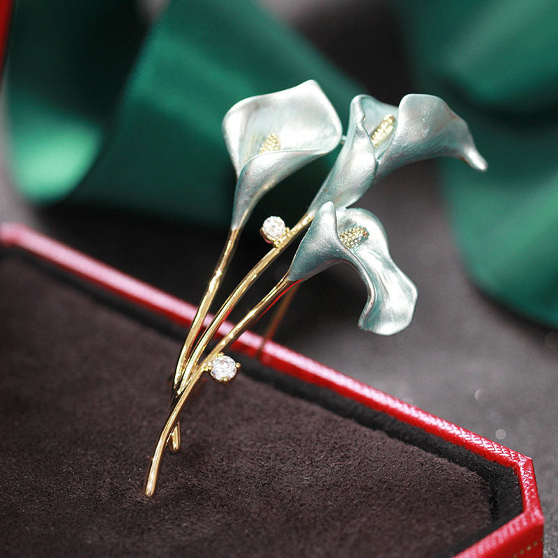 Calla Lily Flower Brooch