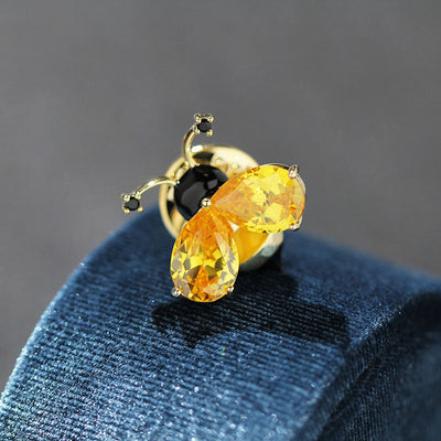 Little Bee Natural Crystal Brooch