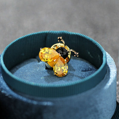 Little Bee Natural Crystal Brooch