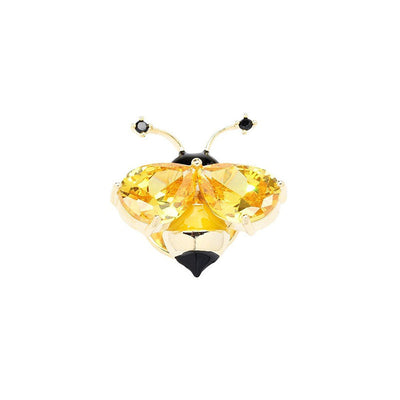 Little Bee Natural Crystal Brooch