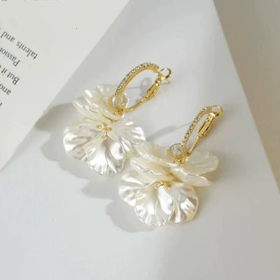 Vintage petal pendant earrings