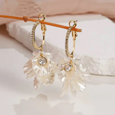 Vintage petal pendant earrings