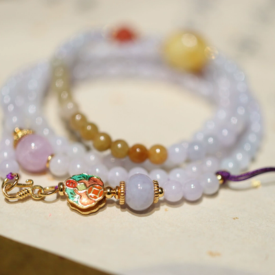 Beeswax Ball Natural Emerald Jade Stone Bracelet