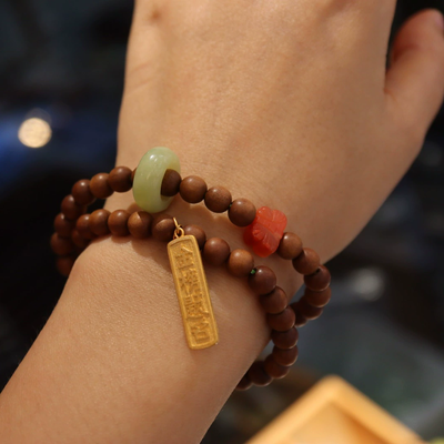 Natural Emerald Jade Stone Pass Every Exam Bracelet