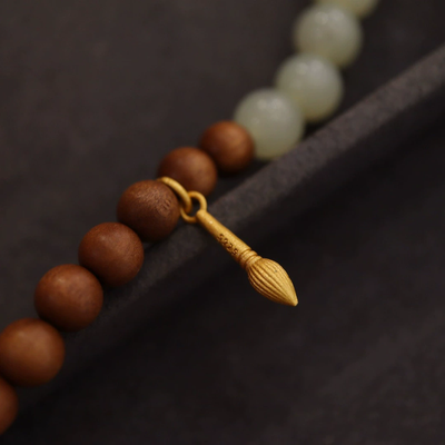 Natural Emerald Jade Stone Pass Every Exam Bracelet