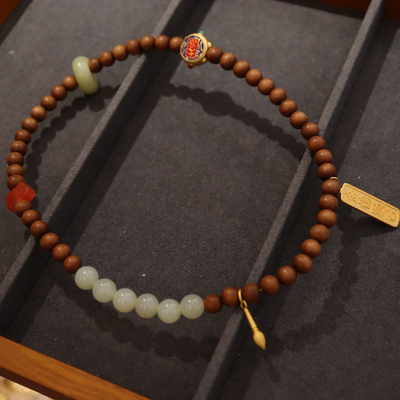 Natural Emerald Jade Stone Pass Every Exam Bracelet