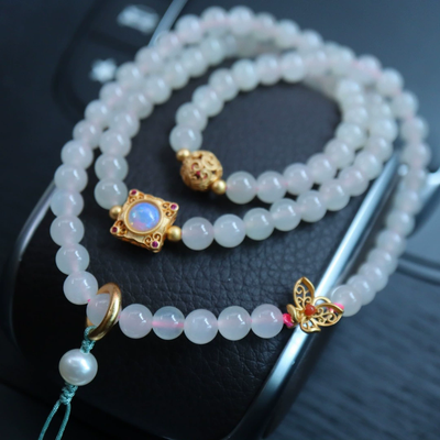 Lucky Cloud Ball Natural Emerald Jade Stone Bracelet