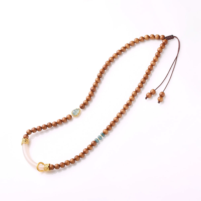 Natural Emerald Jade Stone half bracelet necklace
