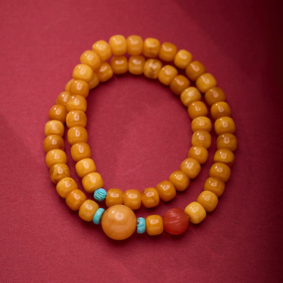 Turquoise double circle natural agate bracelet