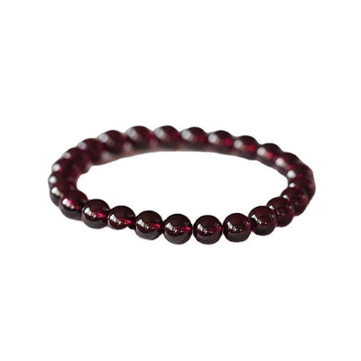Single Loop Natural Garnet Bracelet
