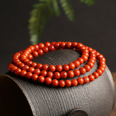 Three-circle natural agate bracelet