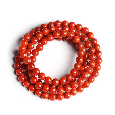 Four-Circle Natural Agate Bracelet