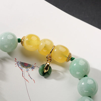 Water drop pendant Natural Emerald Jade Stone bracelet