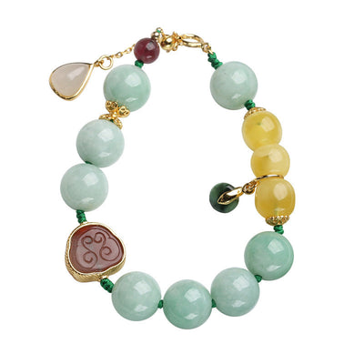 Water drop pendant Natural Emerald Jade Stone bracelet