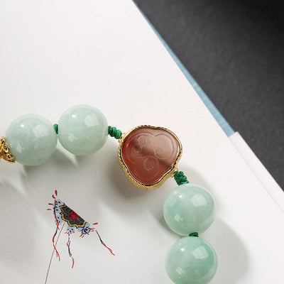 Water drop pendant Natural Emerald Jade Stone bracelet