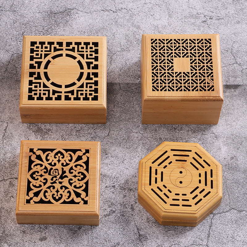 Wooden hollow carved box
