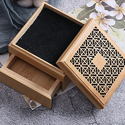Wooden hollow carved box