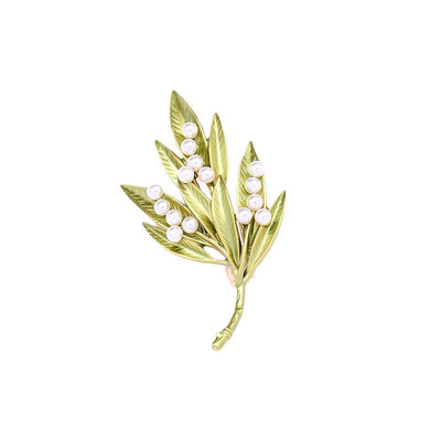 Multi-leaf Natural Freshwater Pearl Brooch