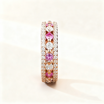 Rose Gold Pavé Crystal Ring