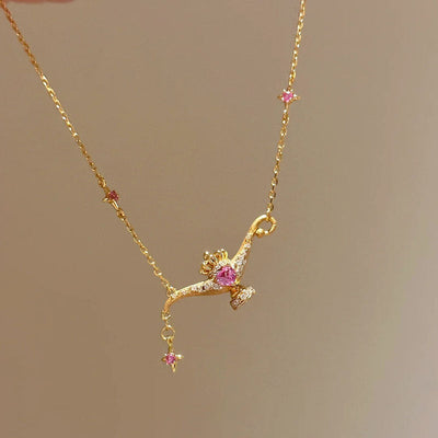 Natural Crystal Necklace with Magic Lamp