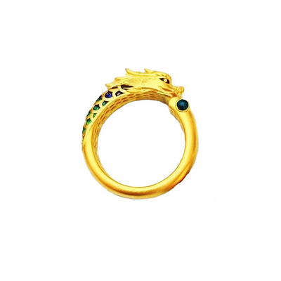 Dragon and Phoenix open ring