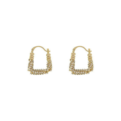 U-shaped hoop earrings