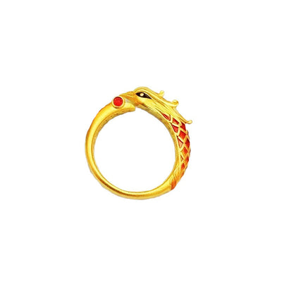 Dragon and Phoenix open ring